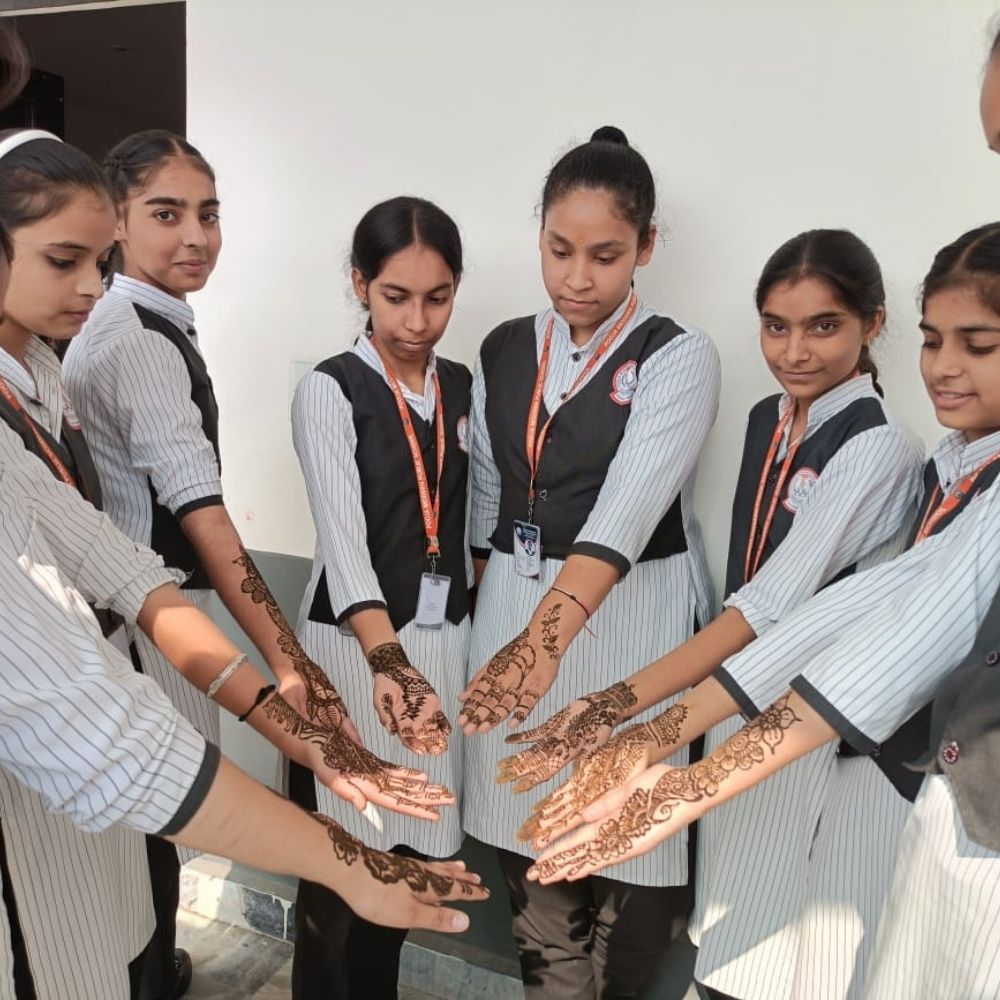 Mehandi Competition at Pooja Modern Public School